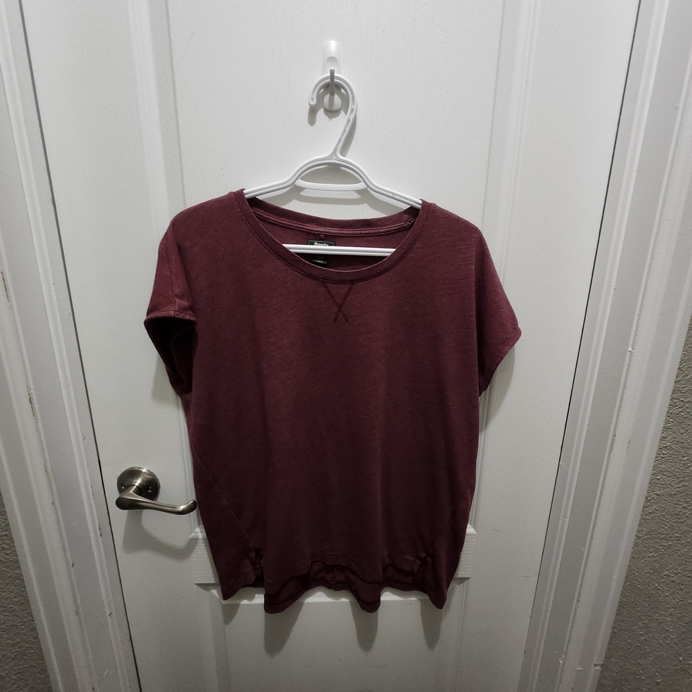 Roots Women's Burgundy Short Sleeve Tee